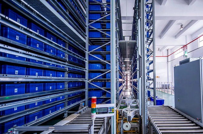 2-Way tote shuttle ASRS — deep lane single-axis tote storage system